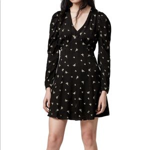 All saints Rosie embroidered mini dress